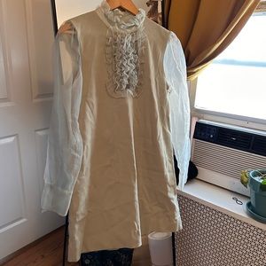 Zara KNIT ORGANZA SEA GREEN Dress